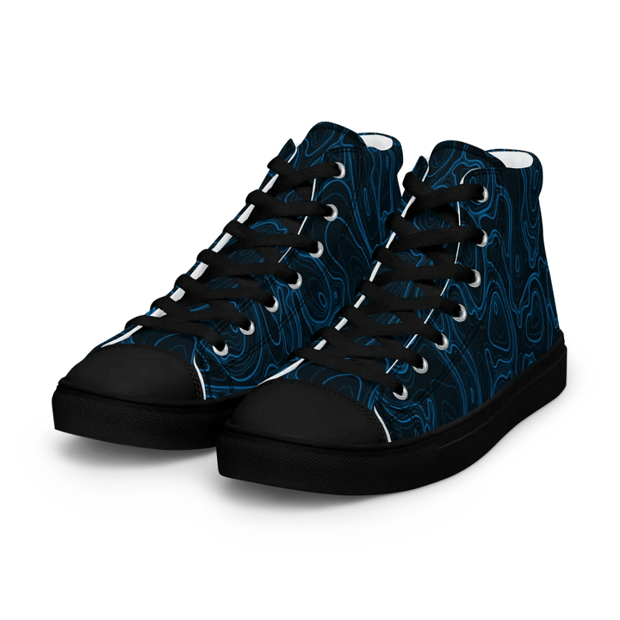 Topographic Blue Men's High Tops product image (6)