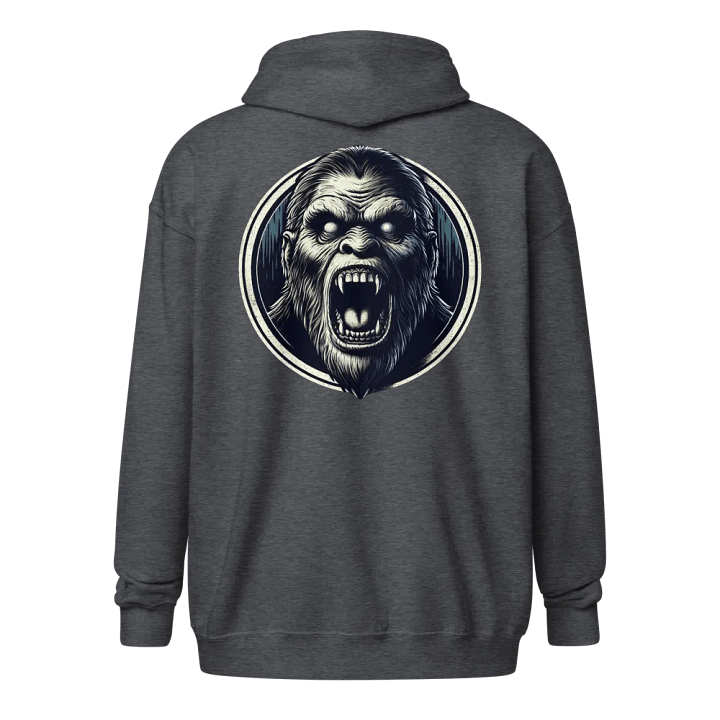 SCARY BIGFOOT FACE ZIP HOODIE product image (1)