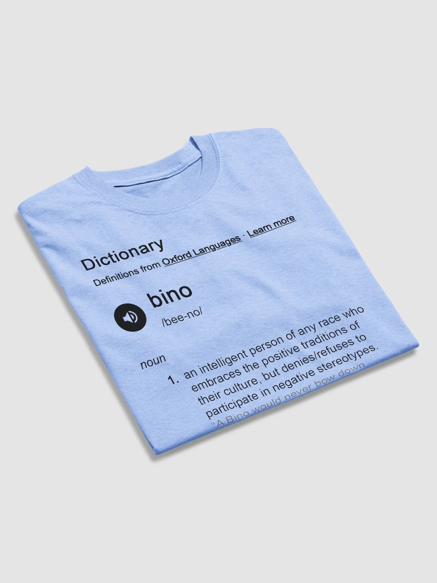 Black Letter BINO Definition T-Shirt product image (3)