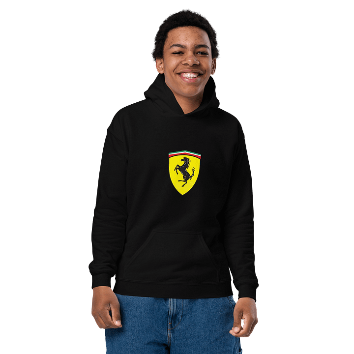 Kids Youth Heavy Blend Hoodie Ferrari Logo product image (9)