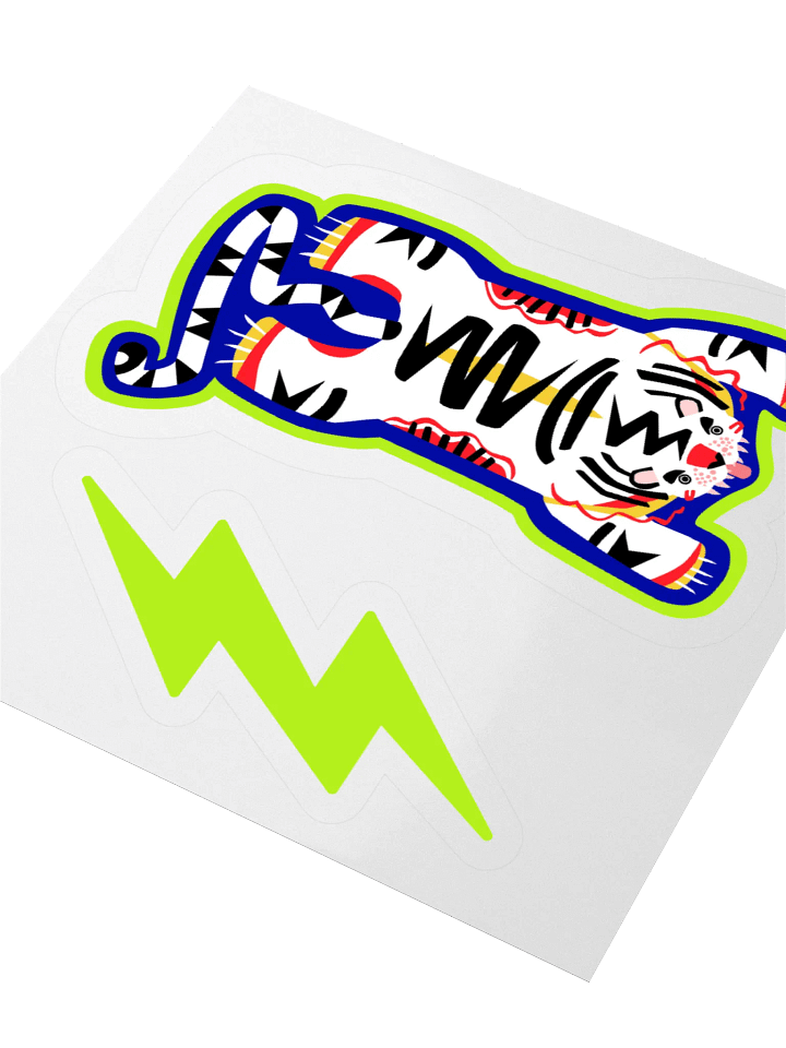 White Electric Tiger - Sticker product image (1)