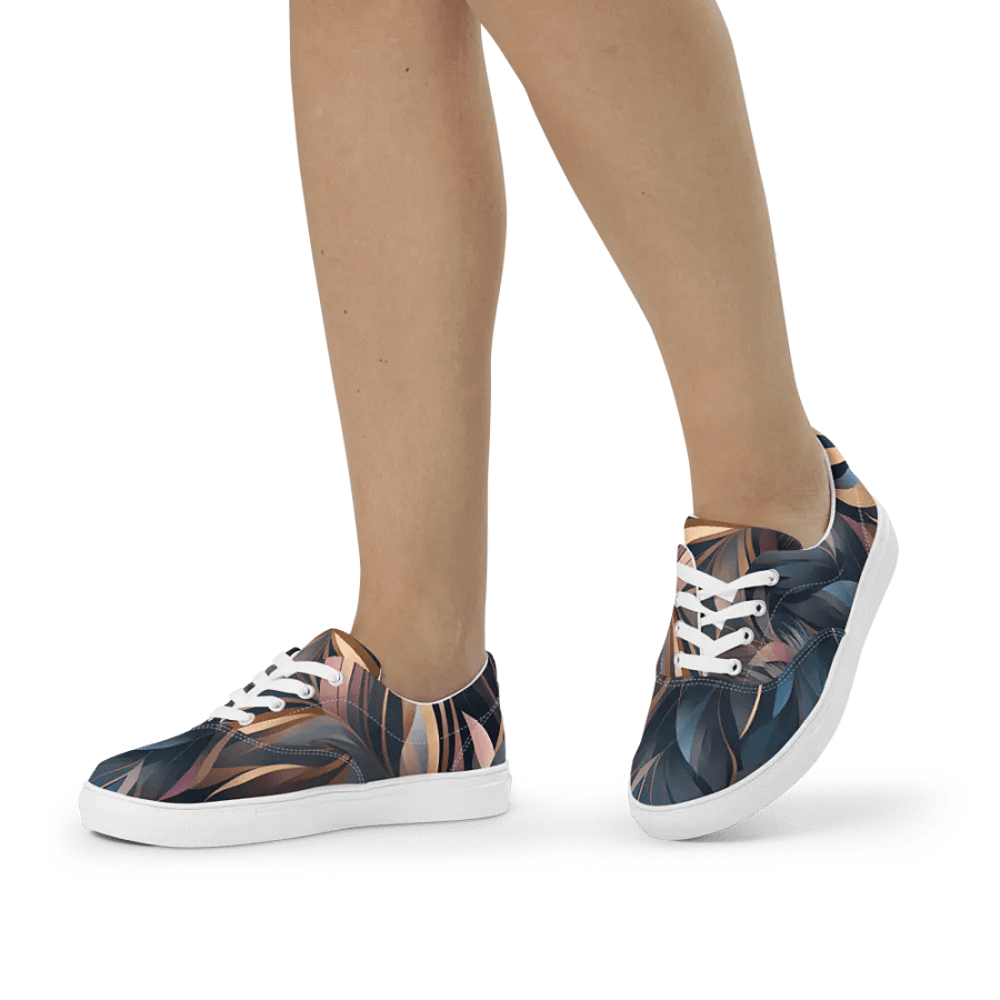 Feathered Harmony Lace-Up Canvas Shoes product image (4)