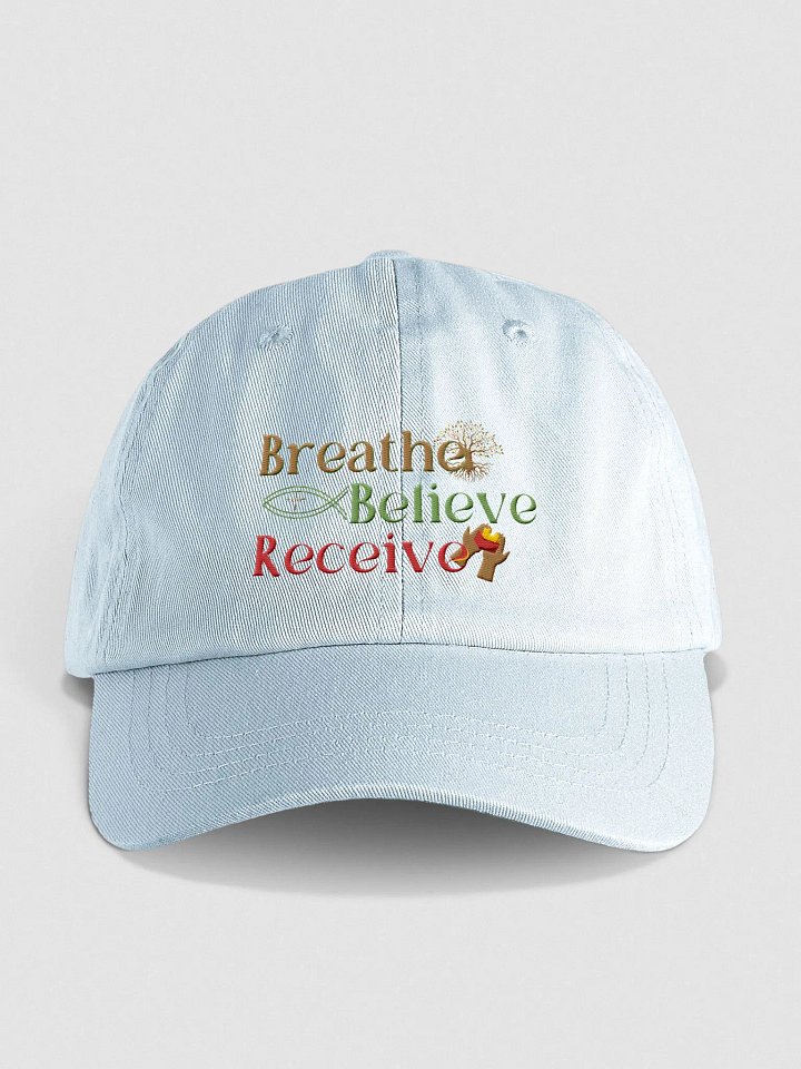 Breathe Believe Receive Beechfield Women's Pastel Dad Hat, Inspirational Motivational, Self-Affirmation, Positive Vibes, Gift Idea product image (1)