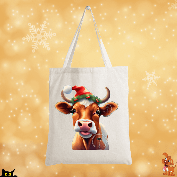 Christmas Cow 🐮 Tote Bag product image (1)