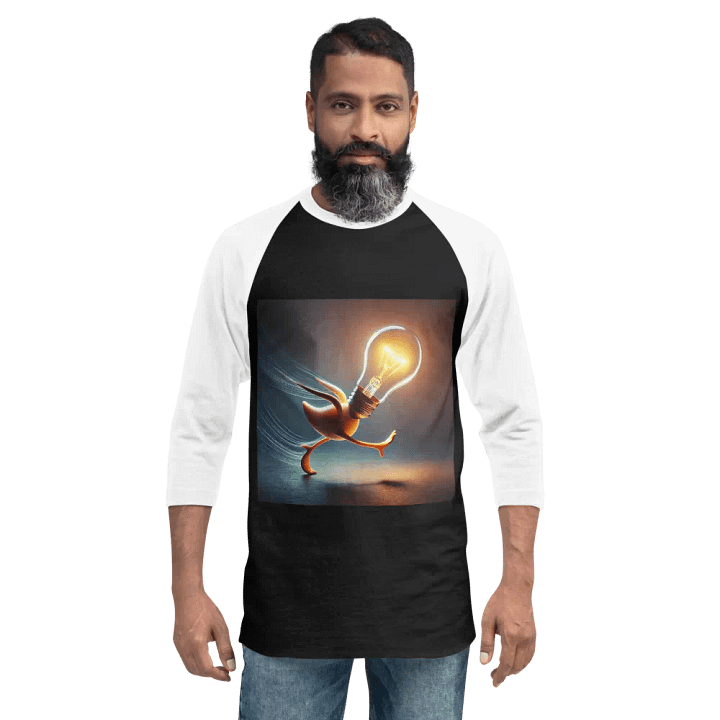 Energetic Light Bulb ¾ Sleeve Tee product image (2)