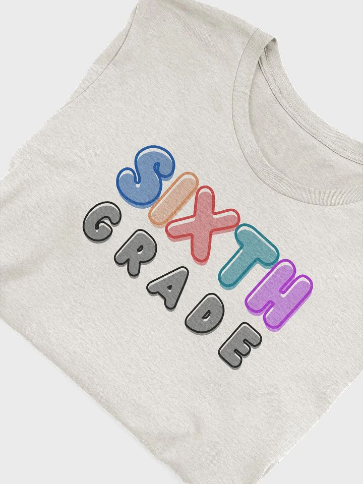 6th Grade Teacher Bubble Letters Graphic T-Shirt product image (1)