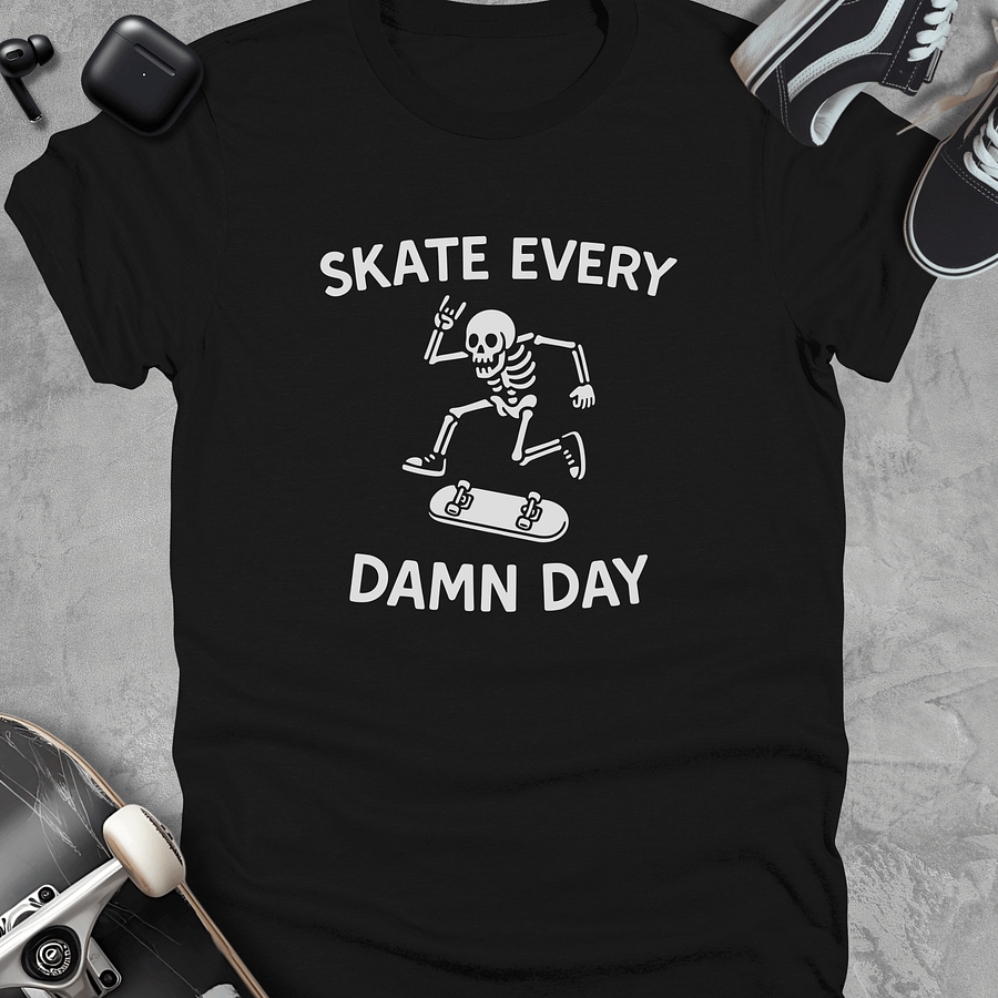 Skate every damn day, Skateboarding t-shirt, Unisex product image (1)