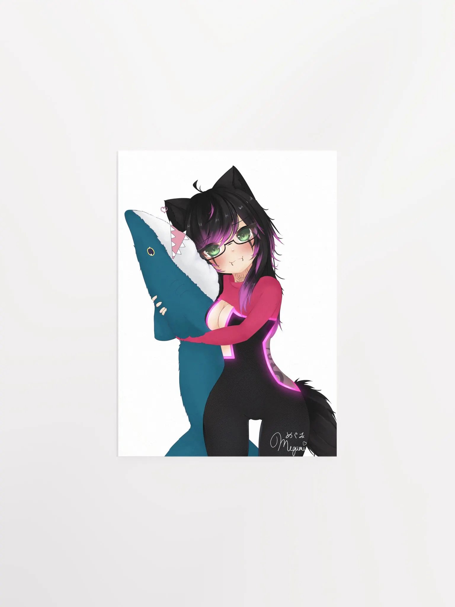 DJ Megu and Blåhaj Poster product image (1)