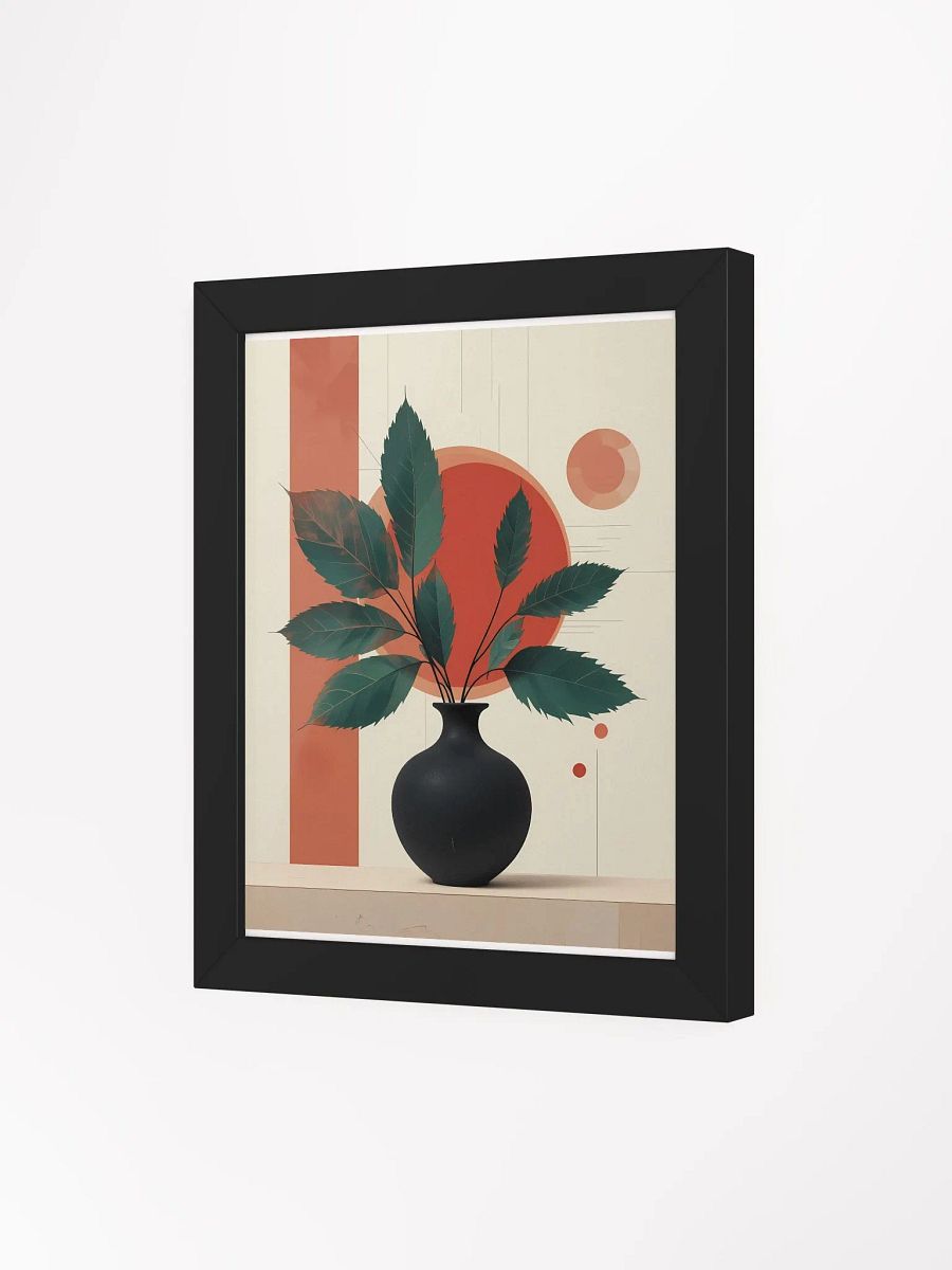 "Minimalist Geometric Floral Art: Vibrant Abstract Composition with Bold Red Accents" product image (33)