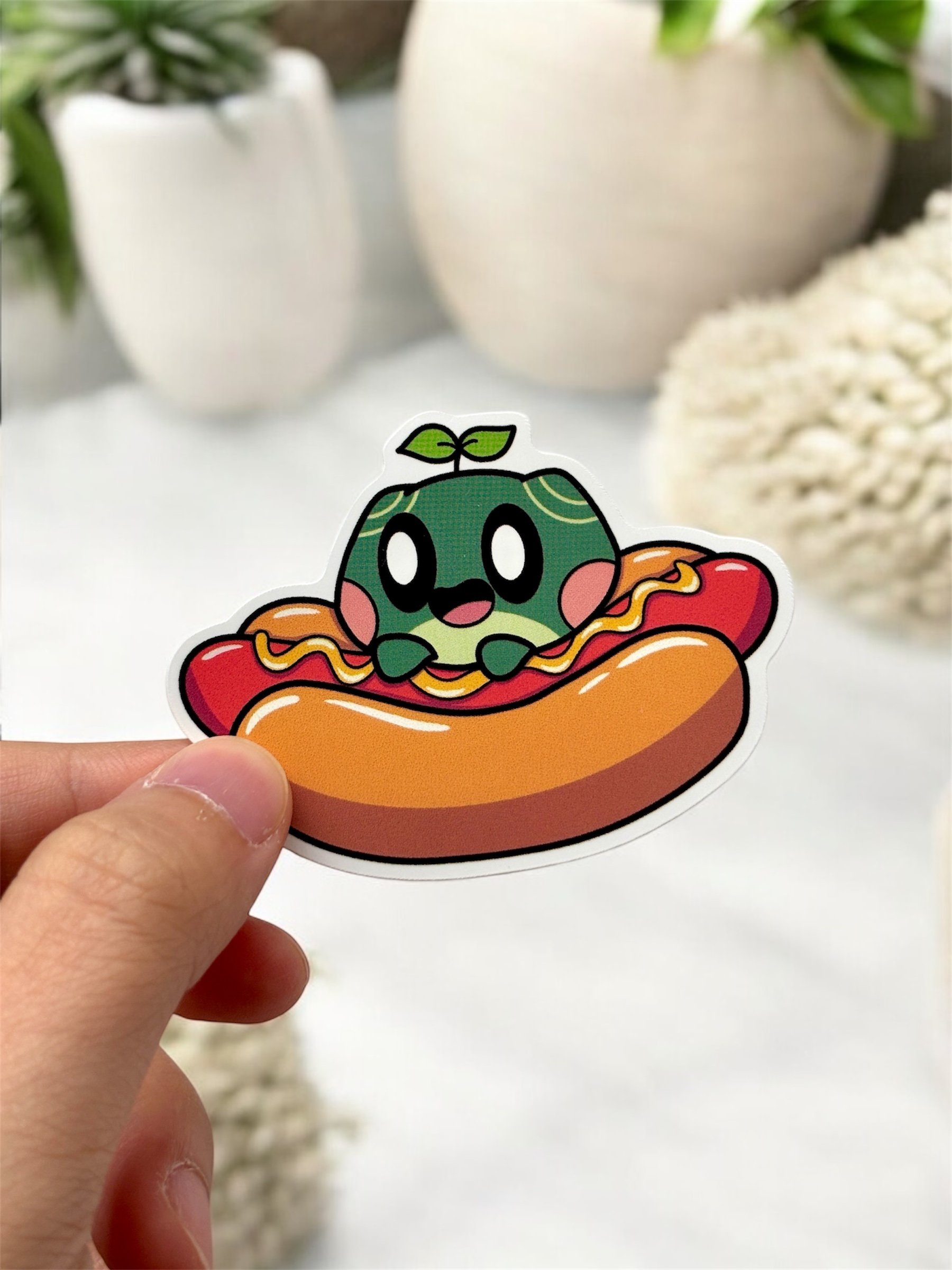Classic Hotdog Waterproof Vinyl Stickers product image (1)