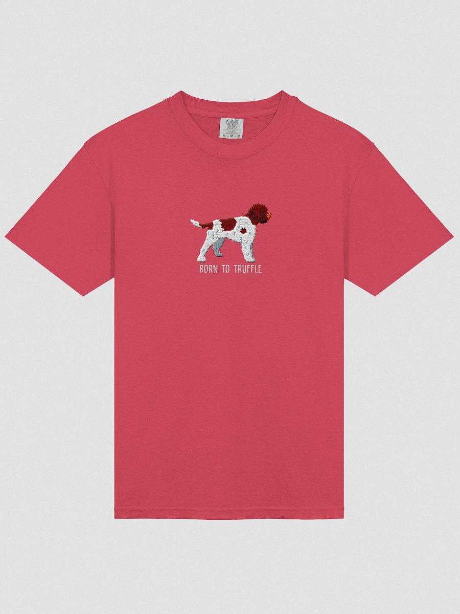 Born to Truffle T-Shirt(Embroidered) of a Lagotto Romagnolo(Liver & White) product image (53)