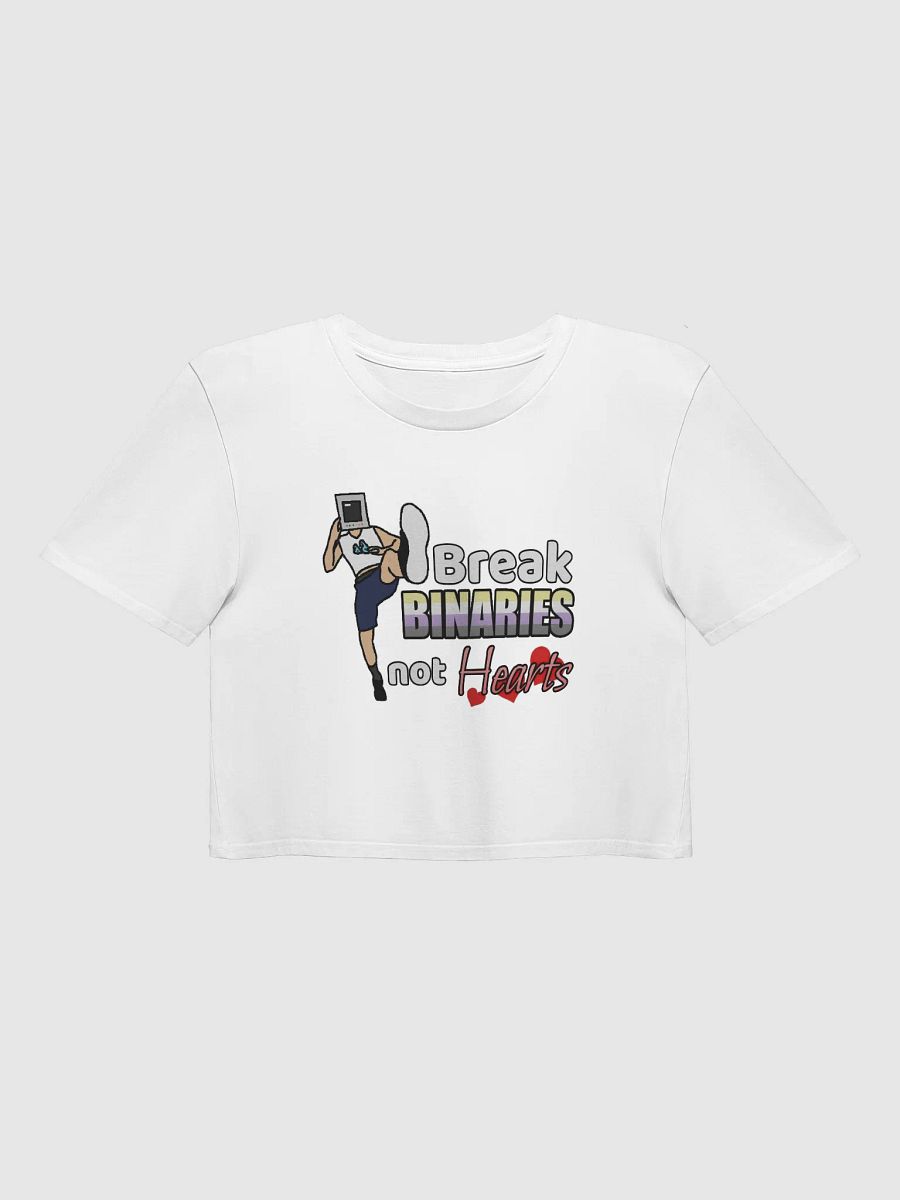 Break Binaries Not Hearts Crop Top (Non-Binary) product image (1)