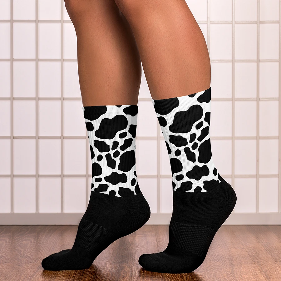 Cow Print Socks - Black & White product image (22)