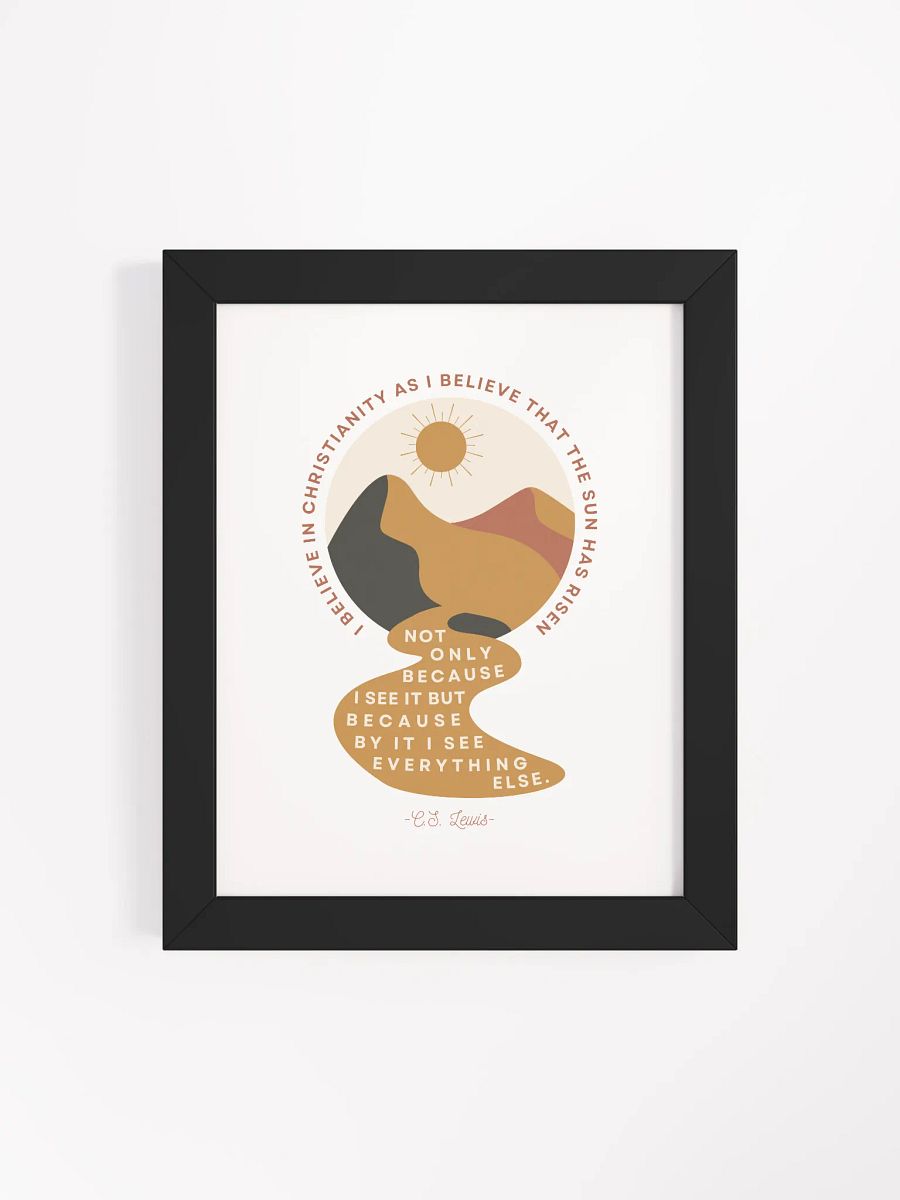 I Believe in Christianity C.S. Lewis Quote Art product image (4)