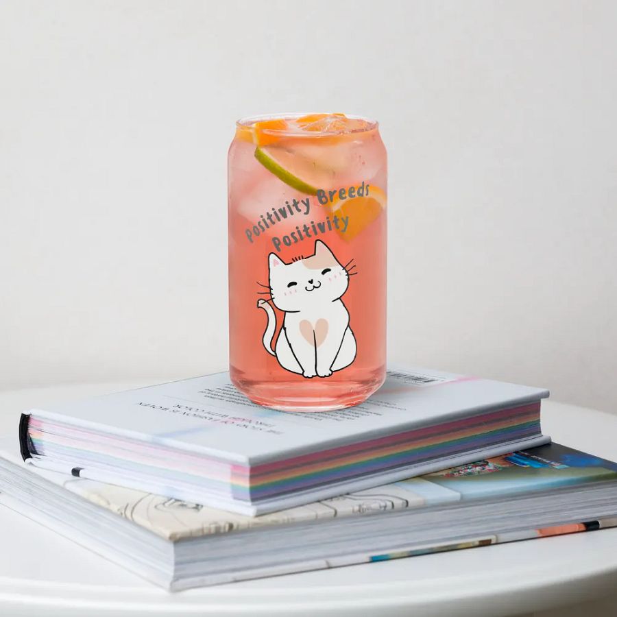 Smiling Cat Positivity Glass product image (34)