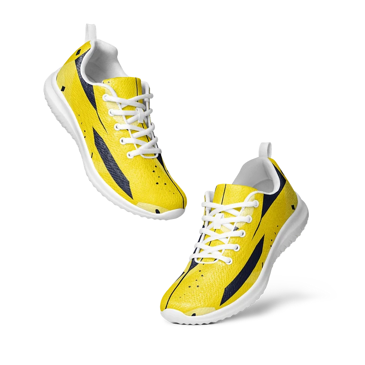 Yellow Abstract Men's Athletic Shoes #560 product image (1)