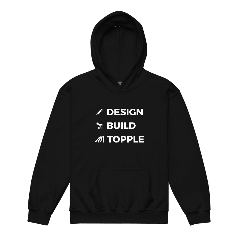 "DESIGN BUILD TOPPLE" Hoodie (Youth) product image (1)