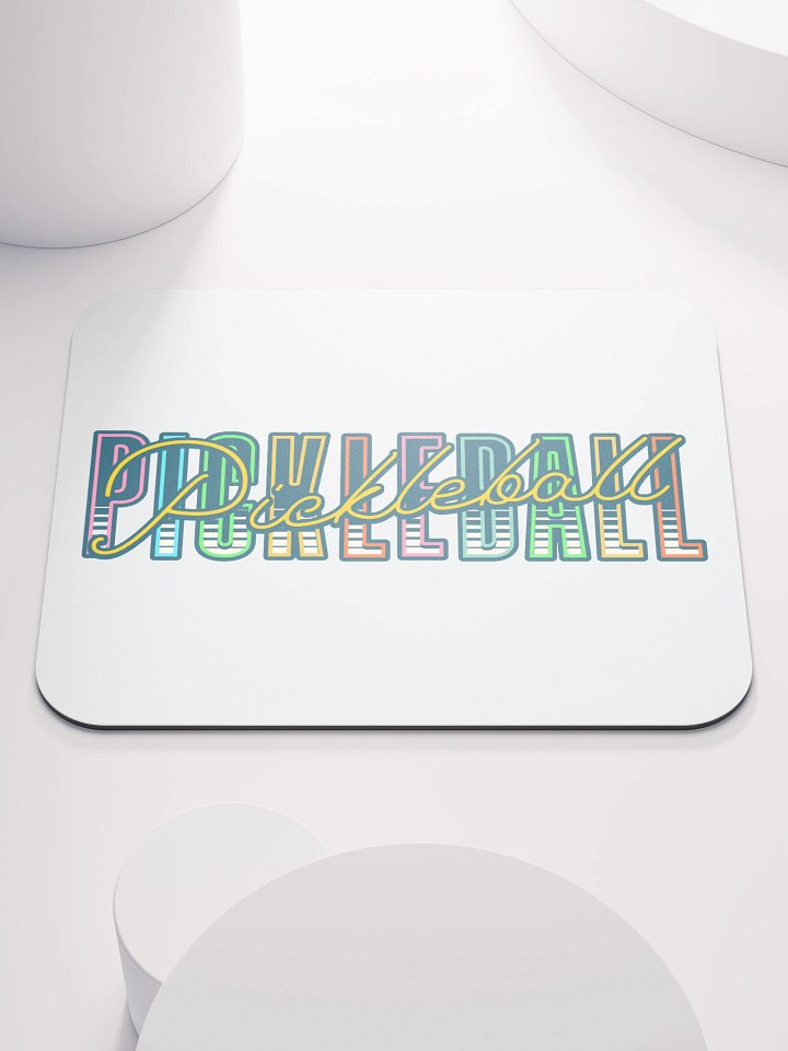 Pickleball Pickleball Vibrant Typography Mouse Pad product image (2)