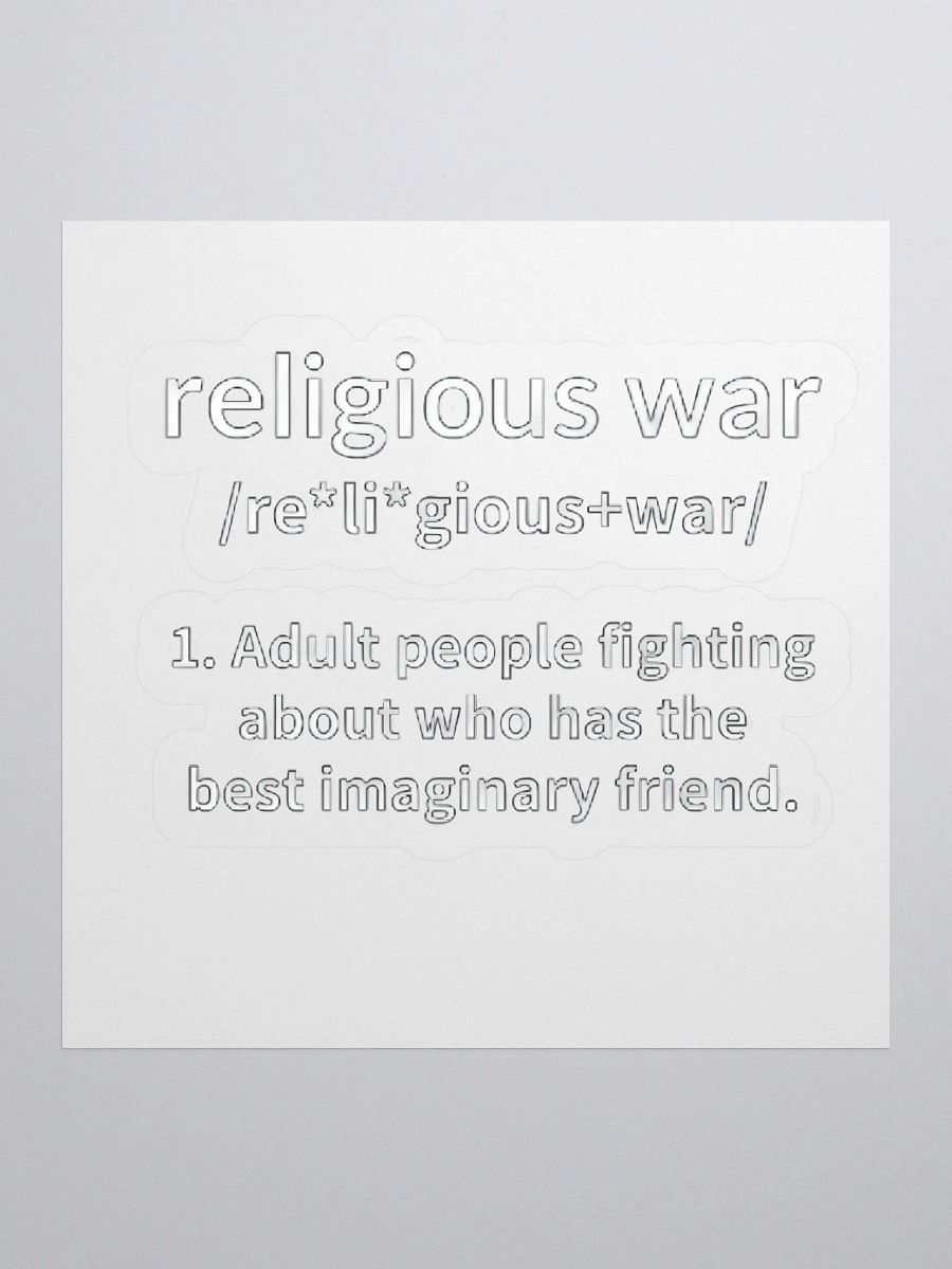 Religious War Definition Sticker product image (1)