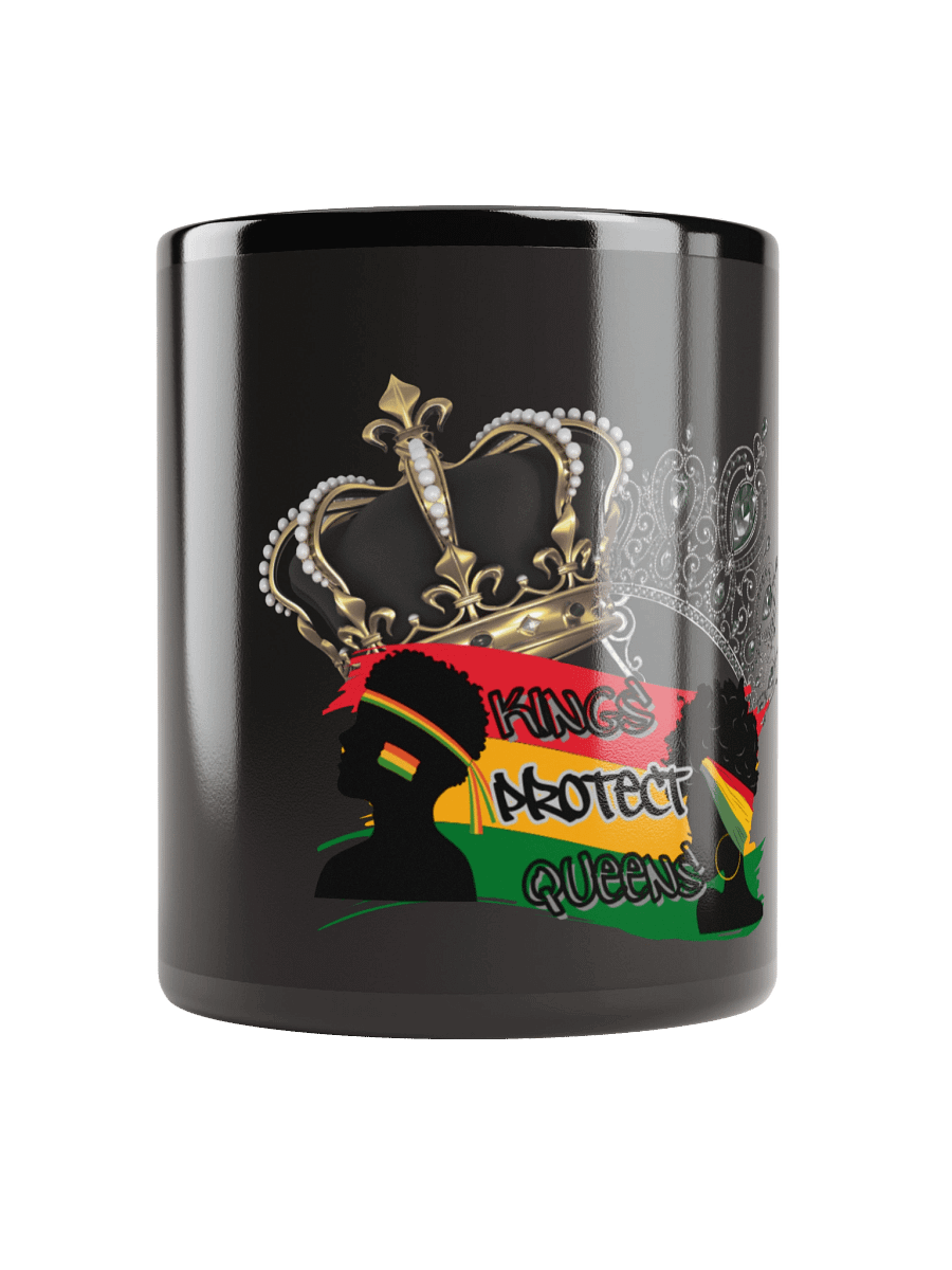 KINGS PROTECT QUEENS MUG BLACK product image (5)