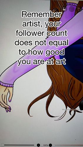 Don’t compare yourself because you and your art is the best