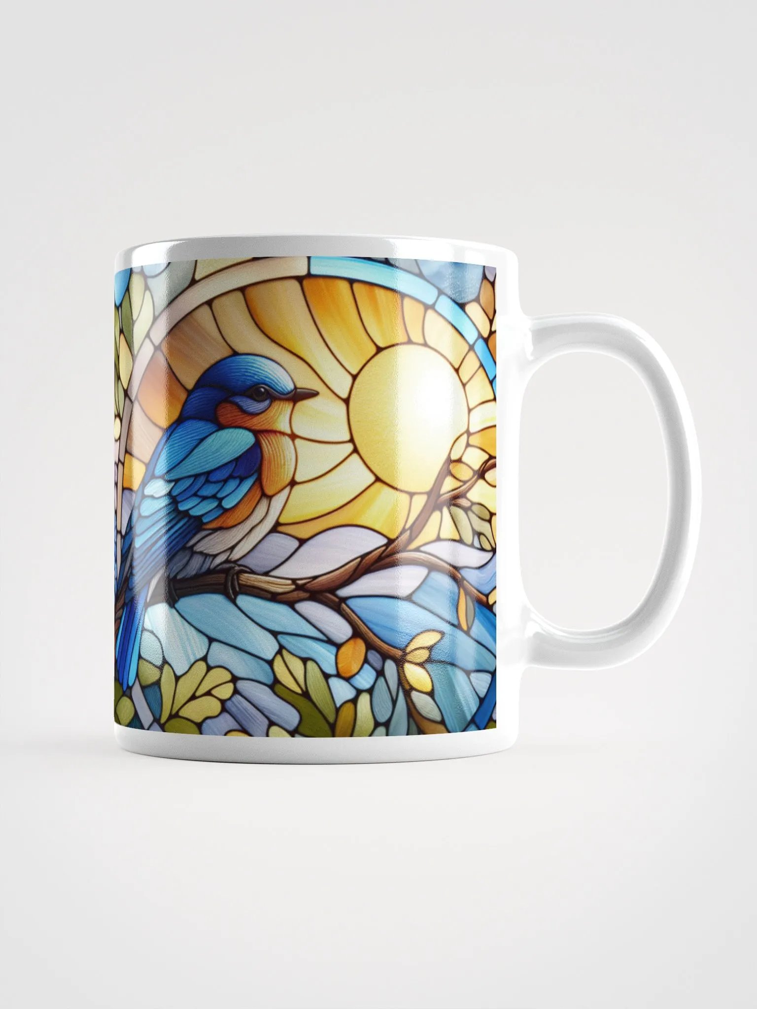 Stained Glass Bluebird Mug For Bird Lovers product image (1)