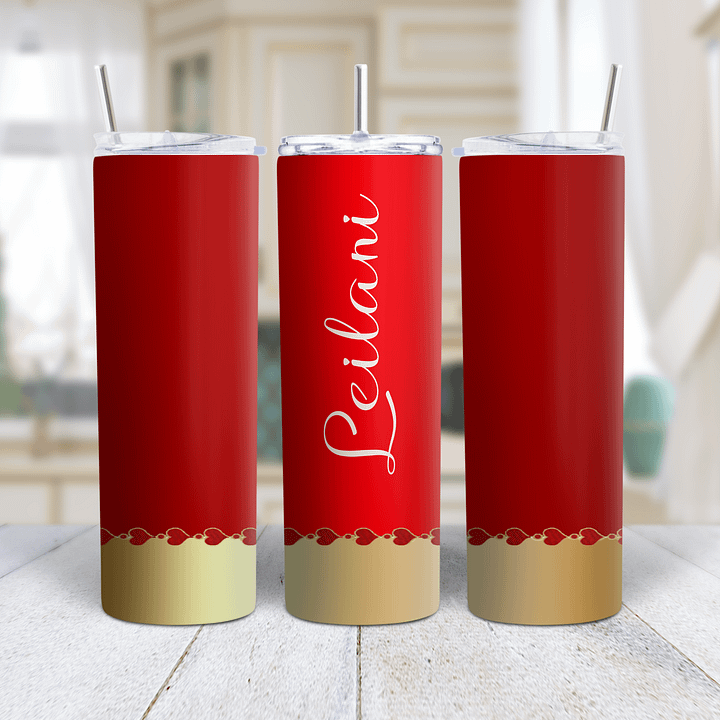 Metal Heart Skinny Tumbler Wrap product image (1)