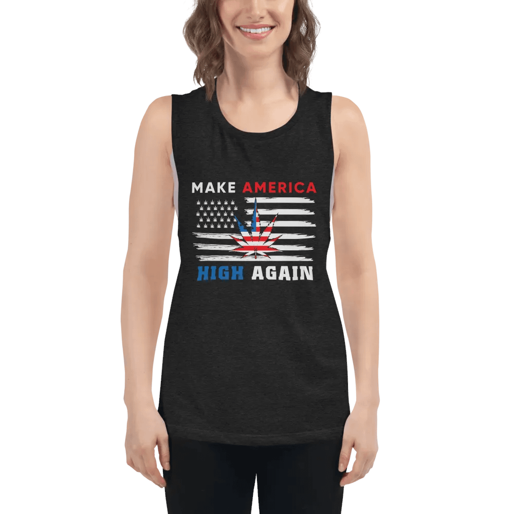 Make America High Again Patriotic Flowy Tank Top product image (7)