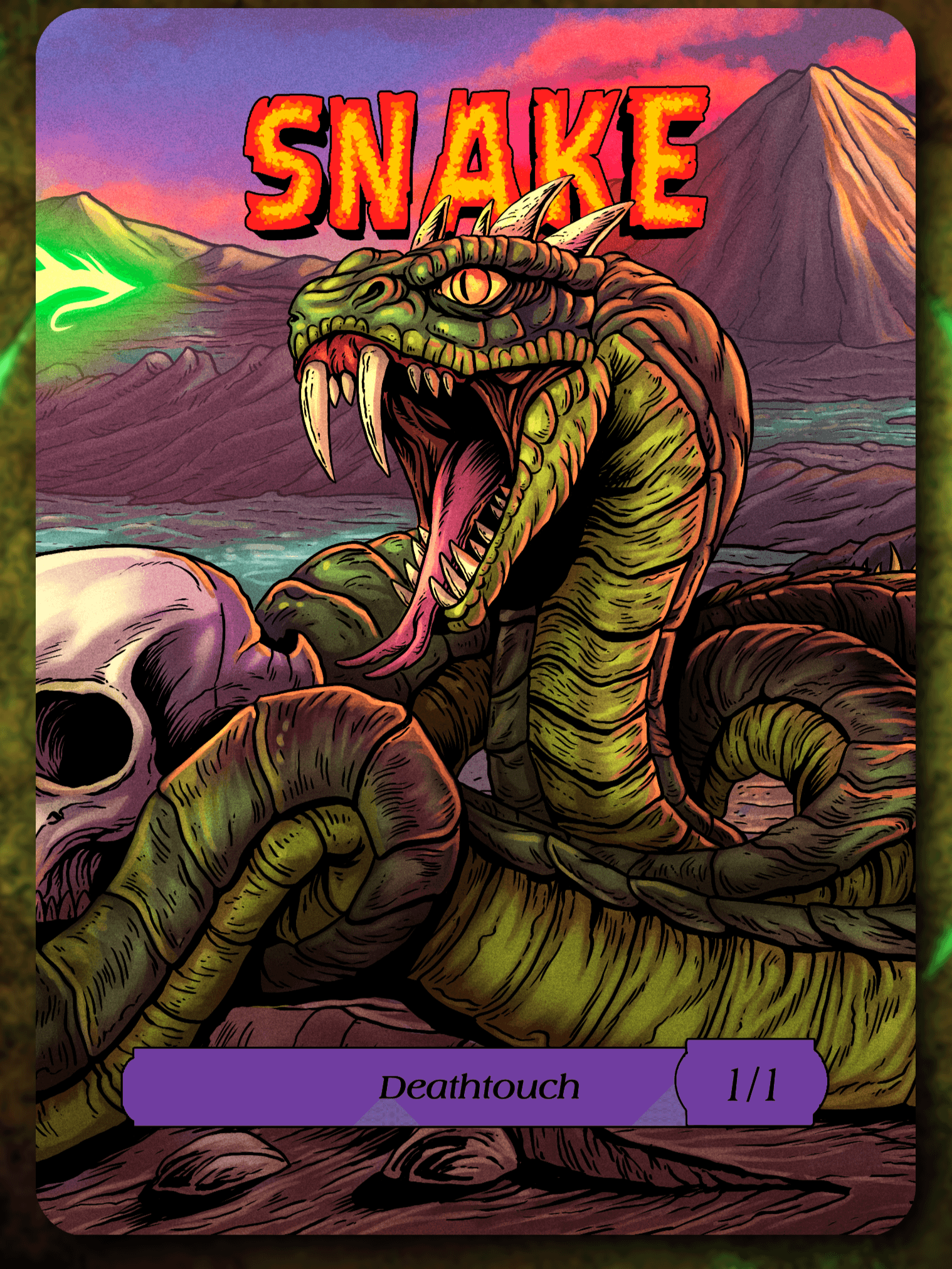 Snake 1/1 Deathtouch Full Art Token product image (1)