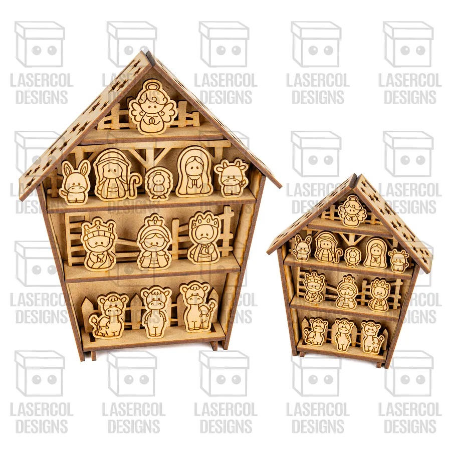 Nativity Scene (4 Sizes) - Christmas Files - Laser Cut Files product image (6)