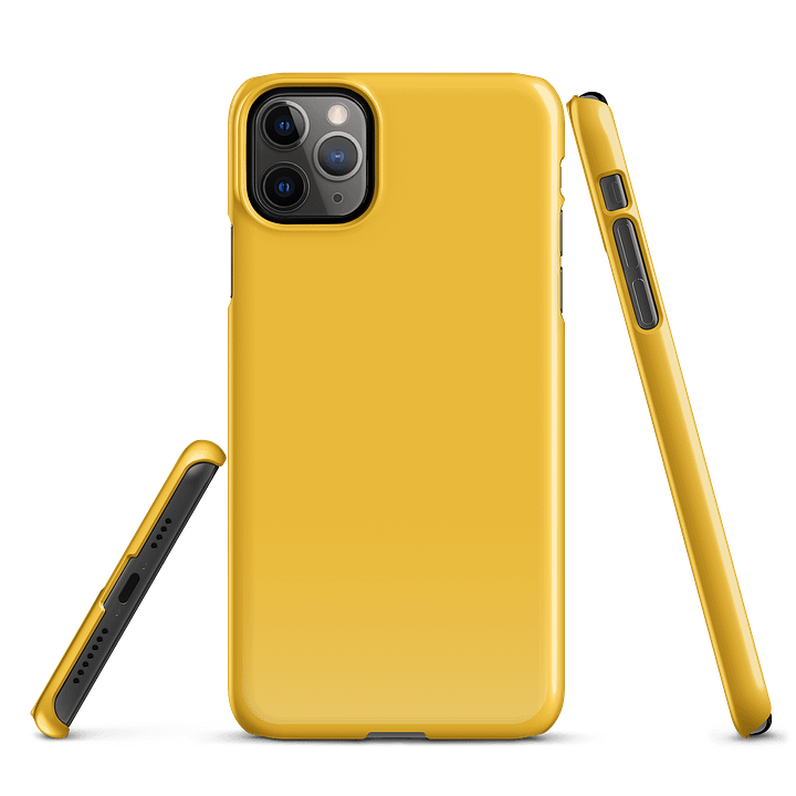 Mustard Yellow Solid Color iPhone® Glossy Snap Case product image (3)