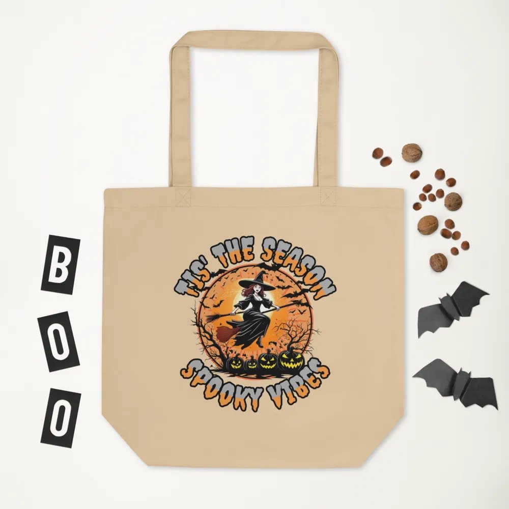 Tis The Season Spooky Vibes Witch Eco Tote Bag product image (5)