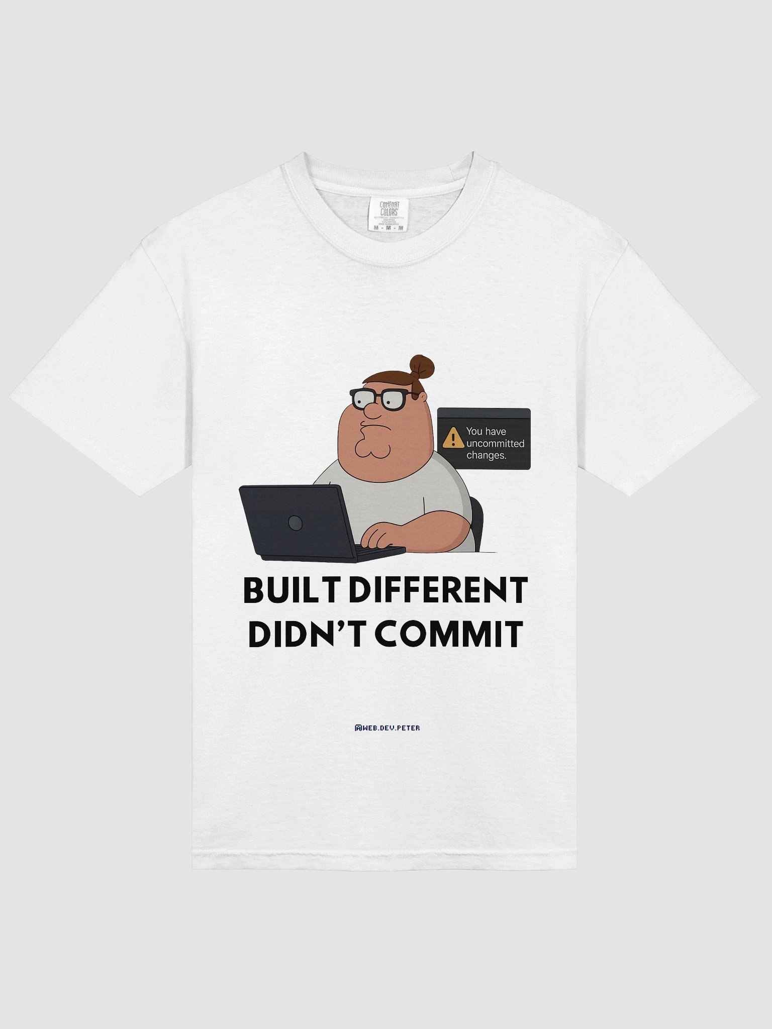 “Didn’t Commit” Developer Tee White product image (29)