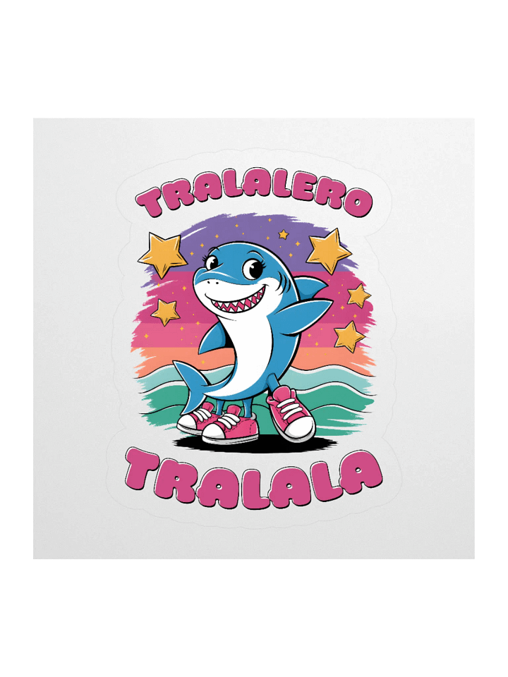 Tralalero Tralala Shark in Shoes – Cartoon Sticker product image (1)