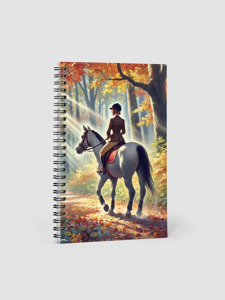 Serene Autumn Forest Horse Ride Spiral Notebook product image (1)