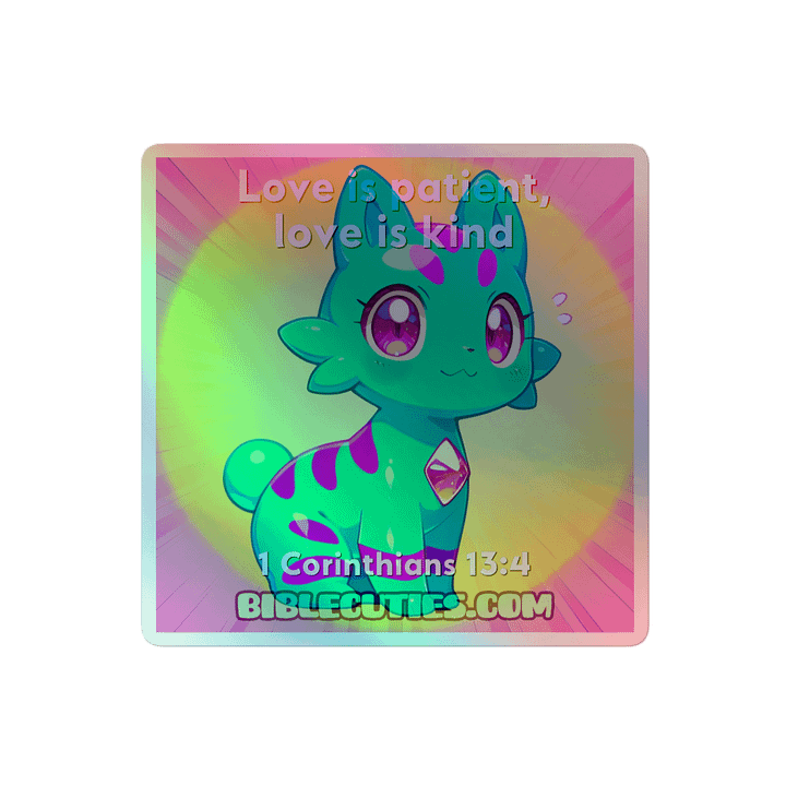 Bible Cuties Mary - Love is Patient Love is Kind  Holographic Sticker product image (2)