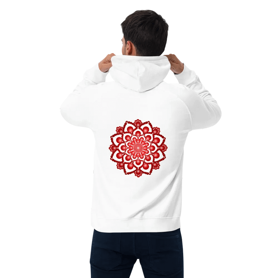 Red Dot Mandala Unisex Eco Hoodie product image (2)