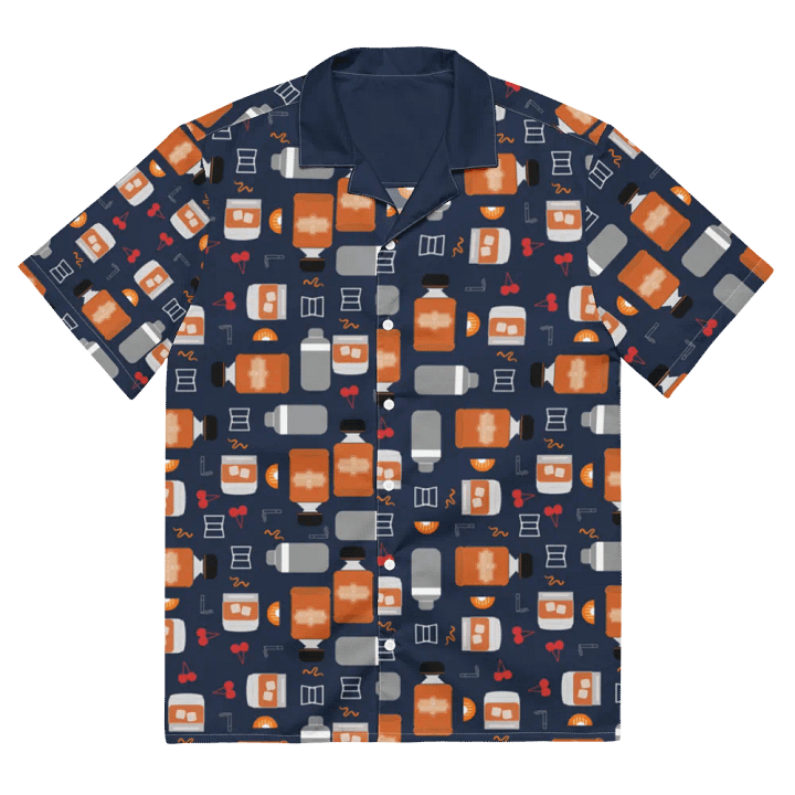 Bourbon Vibes Patterned Hawaiian Shirt product image (2)