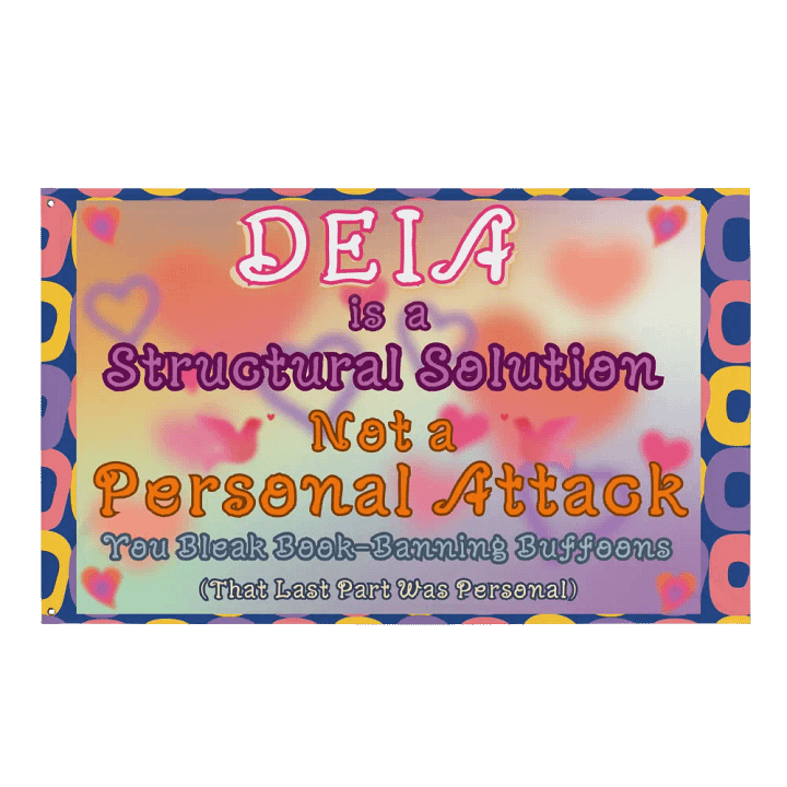 Hands Off DEIA, Structural Solution, Protest Flag product image (1)