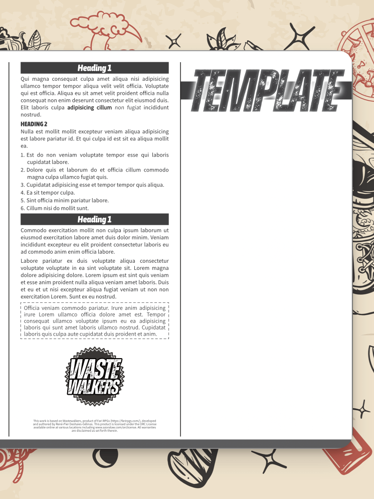 Wastewalkers Affinity Publisher Template