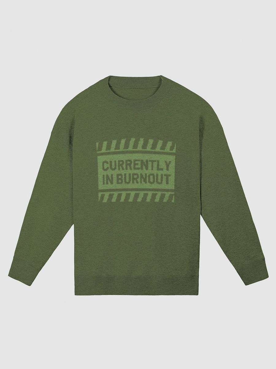 CURRENTLY IN BURNOUT (lg. design, duotone green) knitwear relaxed crewneck product image (2)