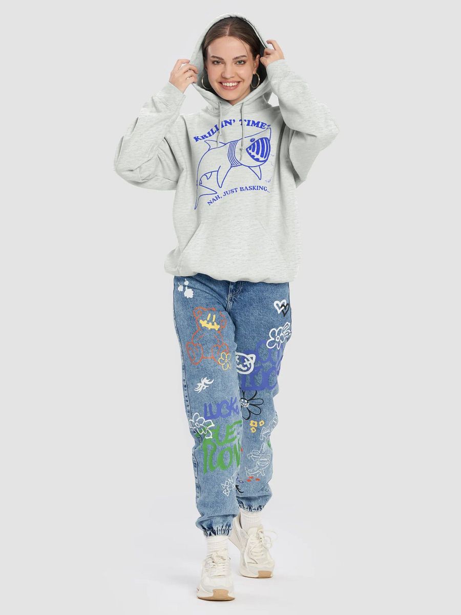 Basking Shark - Krillin' Time? Funny Shark Hoodie product image (78)