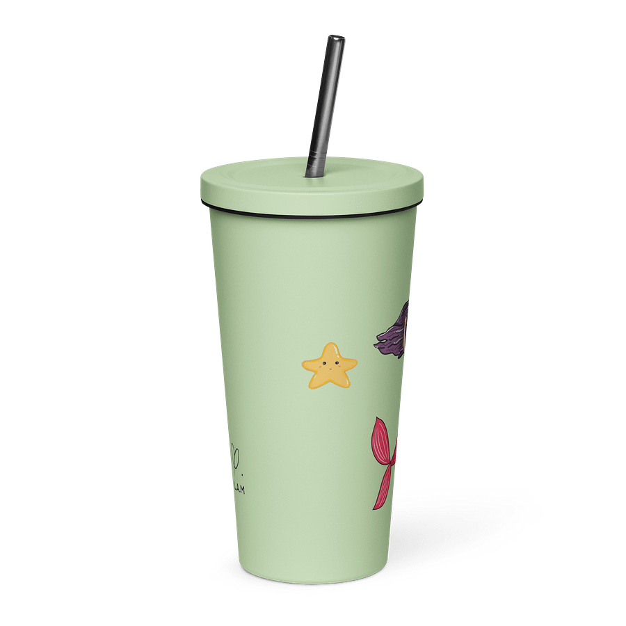 VASO TÉRMICO CON PAJITA SIRENA LILA product image (9)