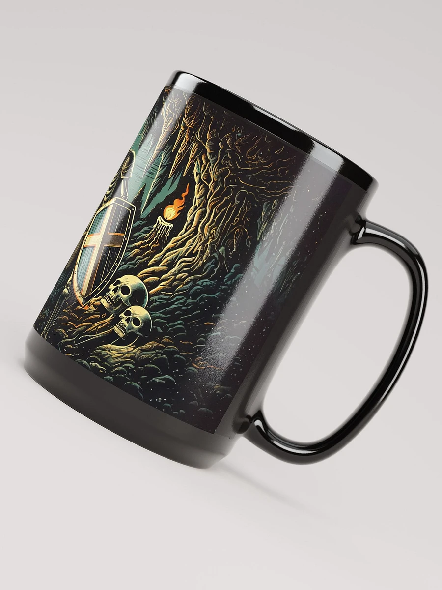 Skeleton Knight Explorer Black Glossy Mug product image (5)