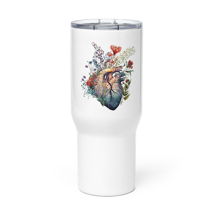 Elegant Watercolor Heart Travel Mug product image (1)