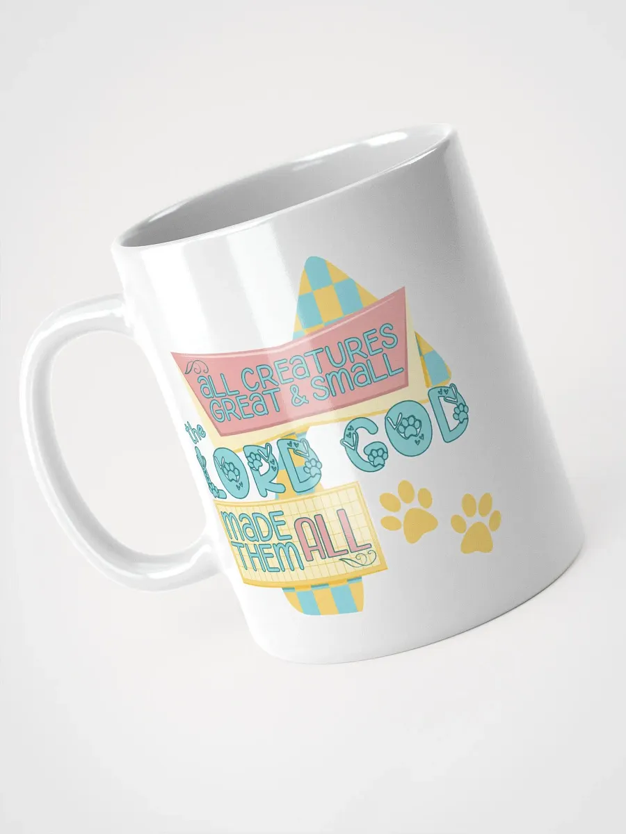 Retro Space Age All Creatures Great and Small Christian Mug product image (4)
