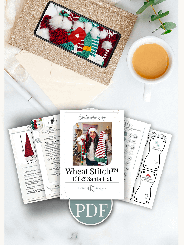 Wheat Stitch™ Crochet Santa & Elf Stocking Hat product image (2)