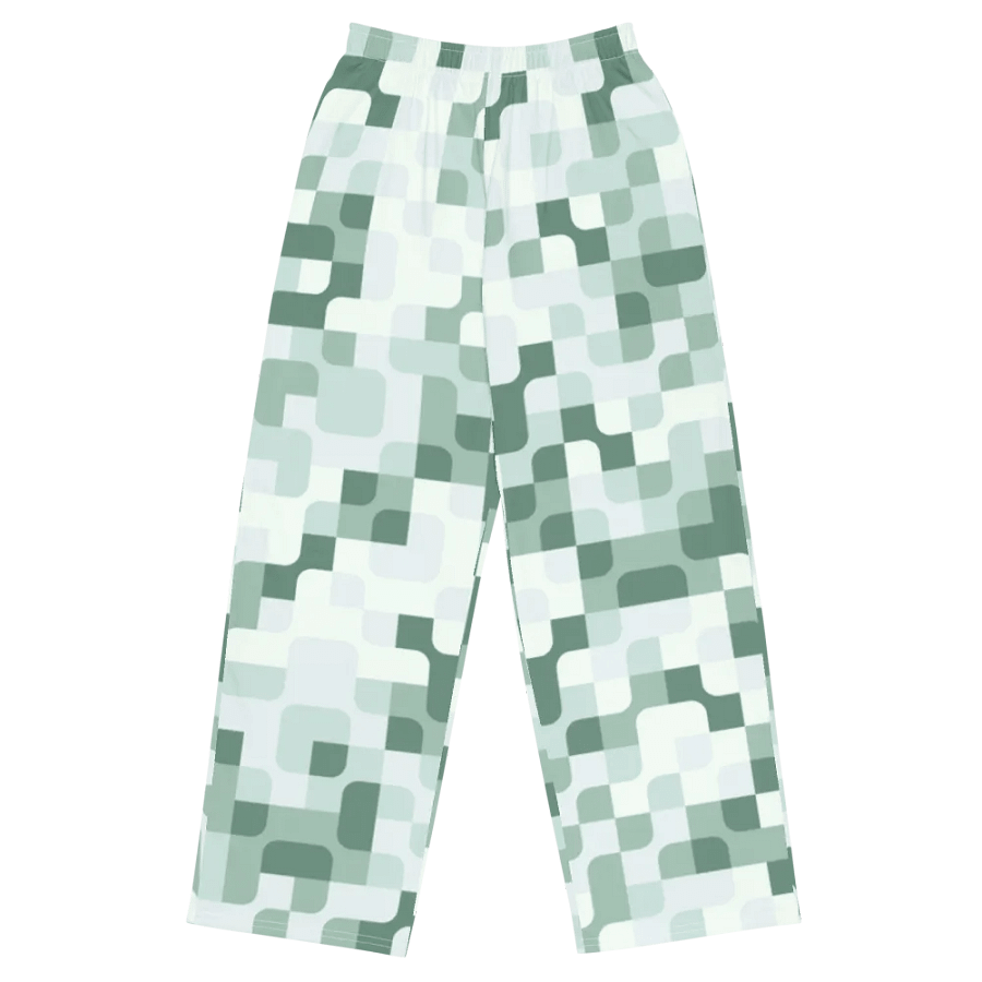 BUIII Pixelated Geometry: Mint Oasis Wide-Leg Pants product image (1)