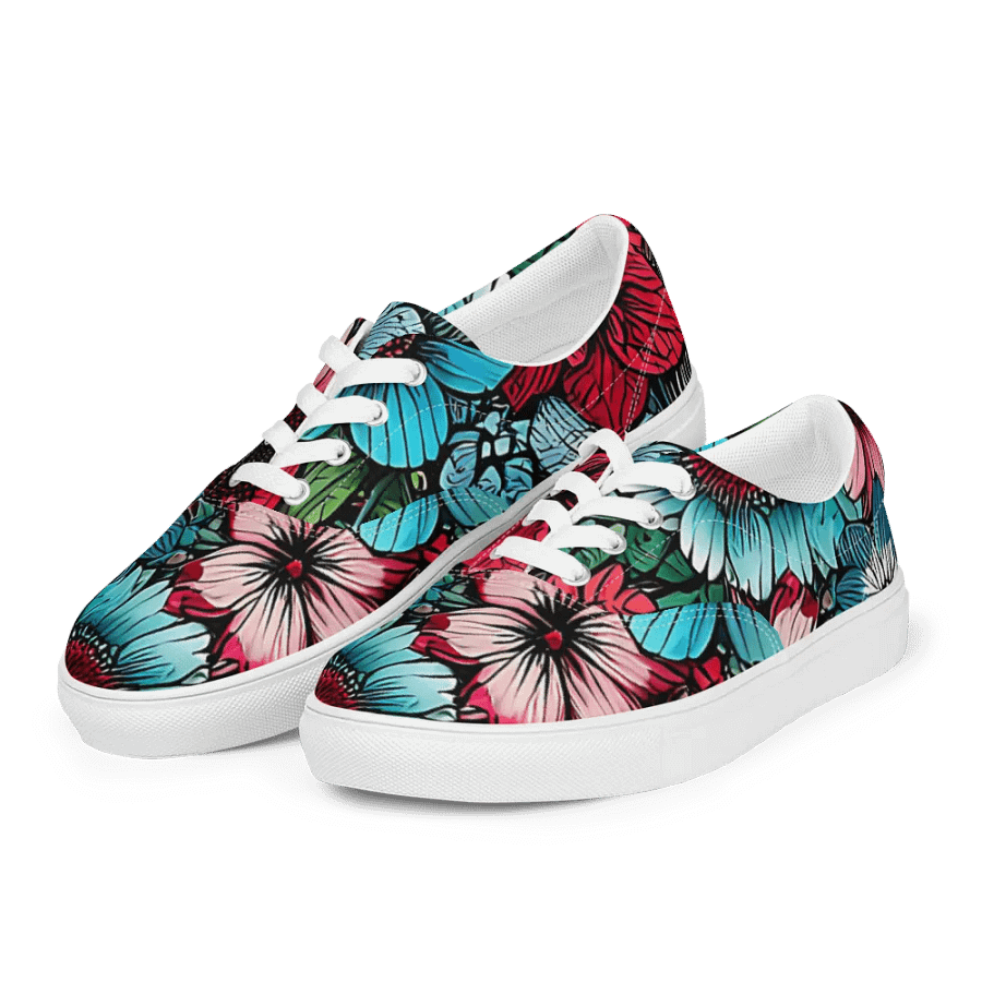 Floral Fusion Lace-Up Canvas Shoes product image (8)