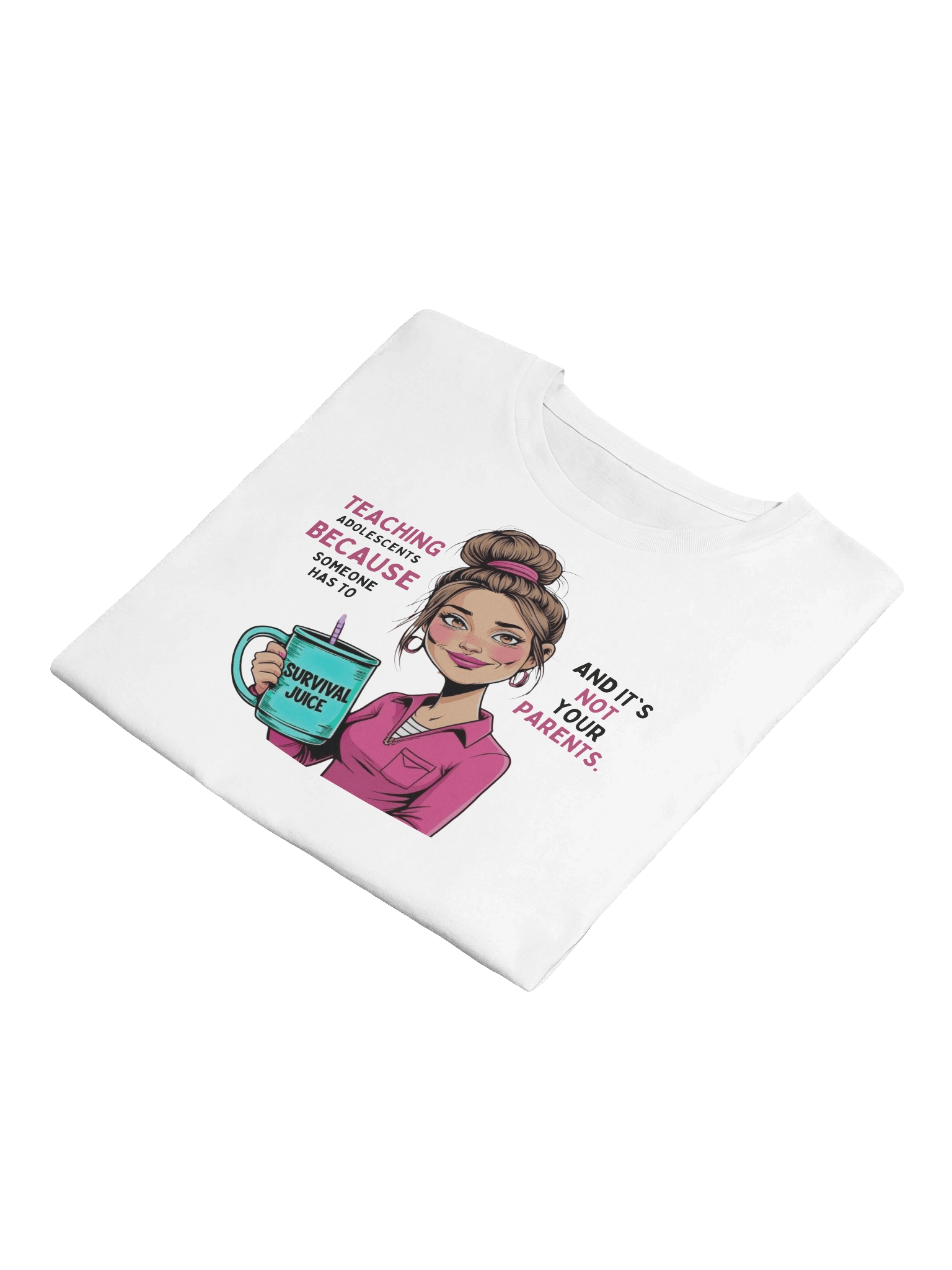 "Teaching Adolescents Because Someone Has To" Teacher Crop Top – Funny Survival Juice Graphic Crop Top product image (3)